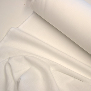 Len / Bawełna odzieżowy Biały 160 gr k.94/1