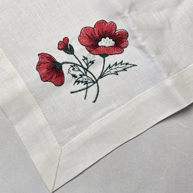 Serweta lniana 85 x 85 cm Haft Maki